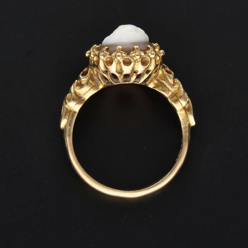 Vintage 9ct Gold Cameo Ring image-6