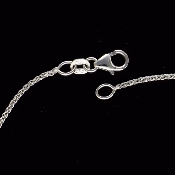 18ct White Gold Old Cut Diamond Pendant
