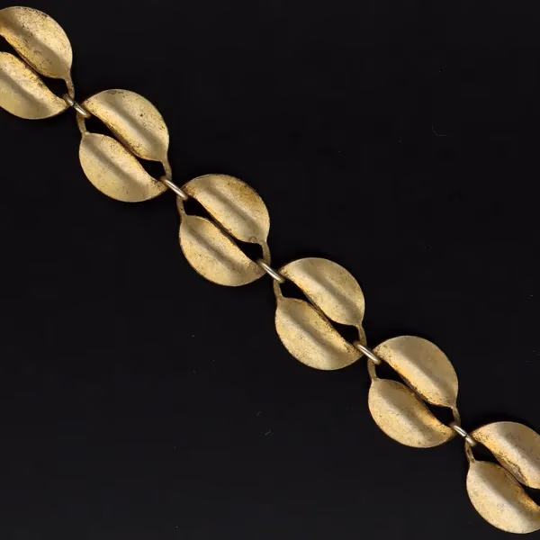 Vintage Norwegian Vermeil Sterling Silver Double Leaf Necklace