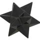 Zwarte obsidiaan dodecaeder ster 77mm - 360° presentation