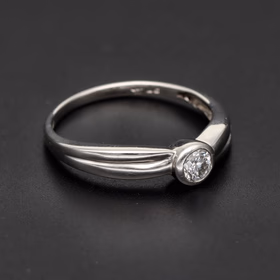 Platinum 0.25ct Diamond Solitaire Ring