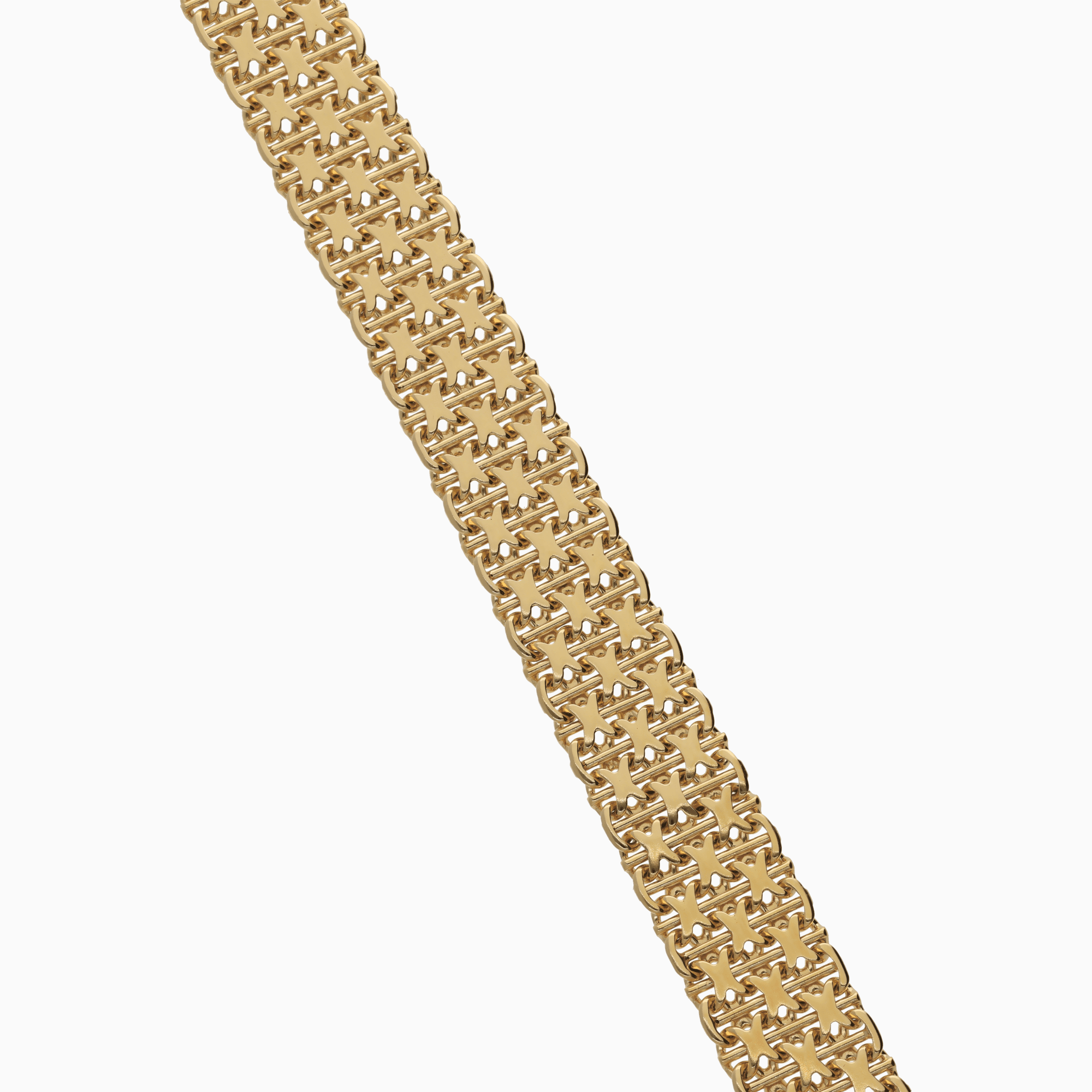 X-länk armband med stav 25,80g 18K guld