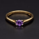 18ct Gold Amethyst Ring