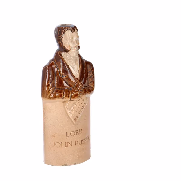 19th Century Belper and Denby Reform Flask of Lord John Russell