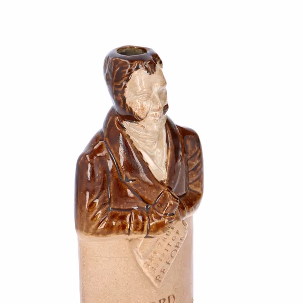 19th Century Belper and Denby Reform Flask of Lord John Russell