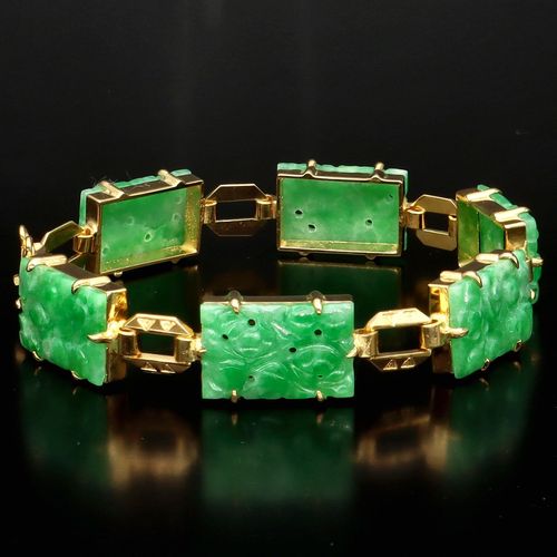 Art Deco Jade Bracelet image-3