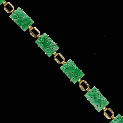 Art Deco Jade Bracelet image-2