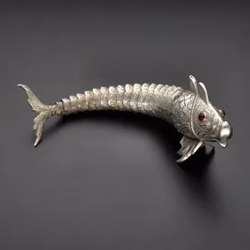 Very Rare Sterling Silver Articulated Spanish Fish