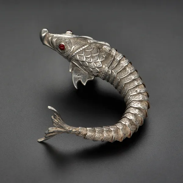 Very Rare Sterling Silver Articulated Spanish Fish