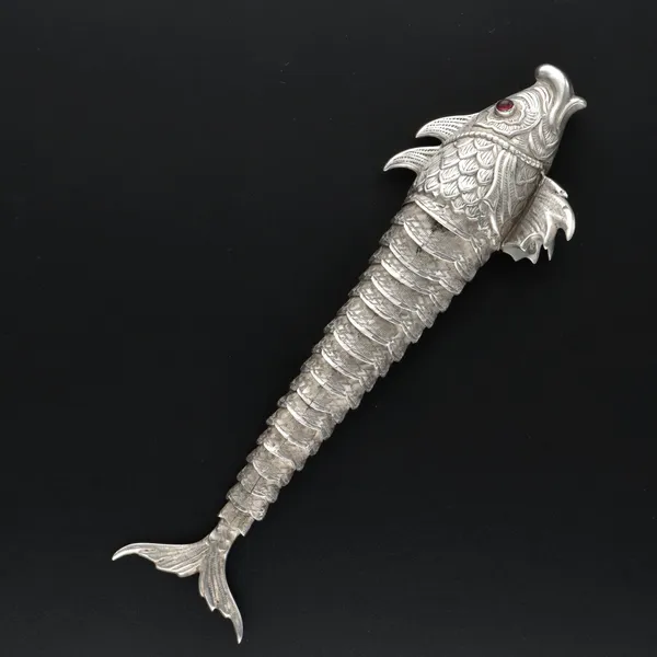 Very Rare Sterling Silver Articulated Spanish Fish