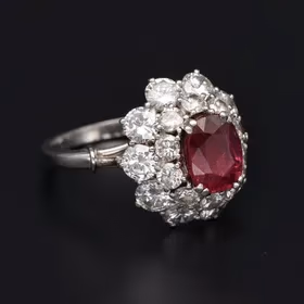 Platinum Ruby & Diamond Ring 3.00ct Ring