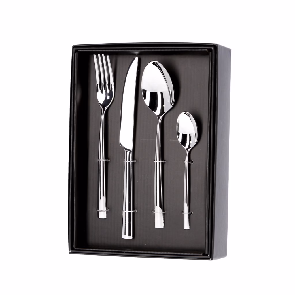 (24 pieces) Aurora Cutlery Set – 18/10 Stainless Steel - Service for 6 - Dishwasher Safe