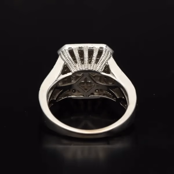 9ct White Gold Diamond Cluster Ring