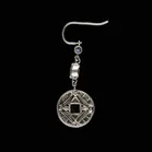 Art Deco 18ct White Gold, Diamond and Onyx Earrings