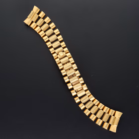 Rolex 18ct Yellow Gold President Bracelet With Rare Bark Finish