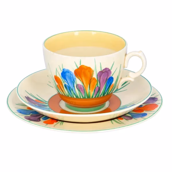 Clarice Cliff Autumn Crocus Trio