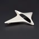 Georg Jensen Sterling Silver Abstract Star Brooch by Henning Koppel