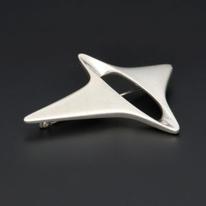 Sterling Silver Abstract Star Brooch