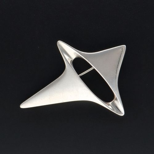 Sterling Silver Abstract Star Brooch image-5