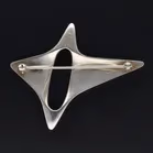 Georg Jensen Sterling Silver Abstract Star Brooch by Henning Koppel