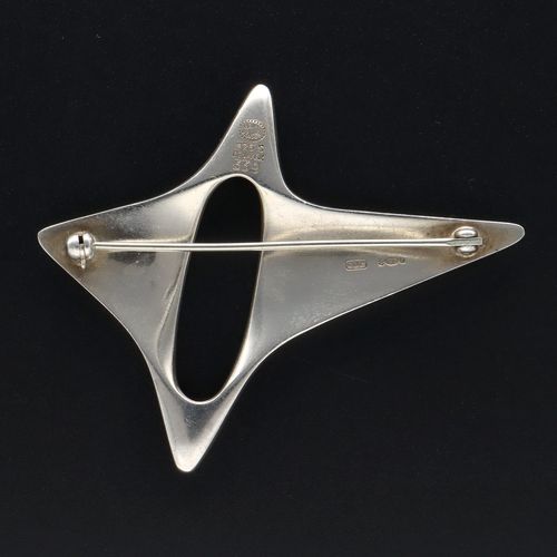 Sterling Silver Abstract Star Brooch image-3