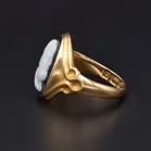 18ct Gold Hard Stone Cameo Ring