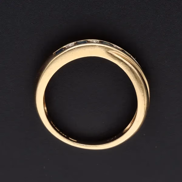 Gold Sapphire Diamond Ring