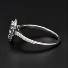 18ct White Gold Pear-Shaped Natural Diamond Cluster Ring