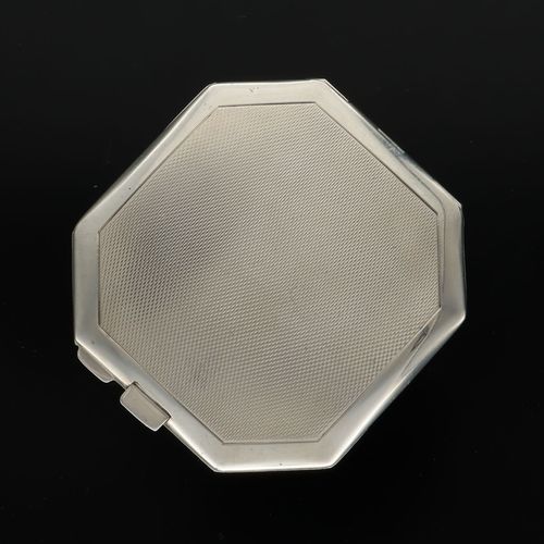 Art Deco Style Silver Powder Compact image-5
