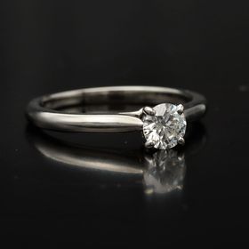 Cartier Platinum Diamond Solitaire Ring