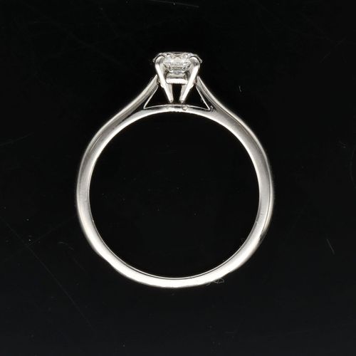 Cartier Platinum Diamond Solitaire Ring image-5