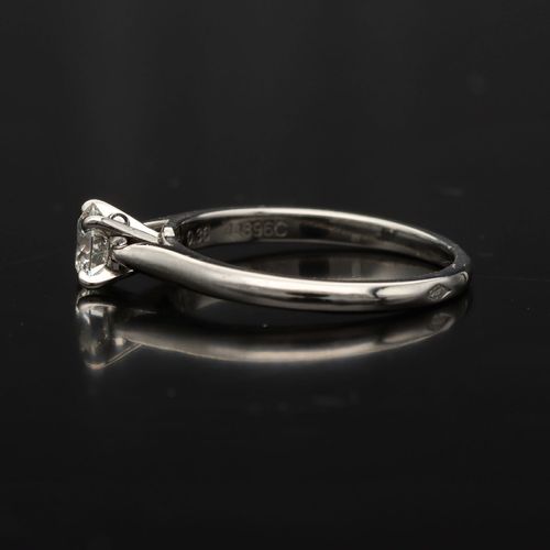 Cartier Platinum Diamond Solitaire Ring image-6