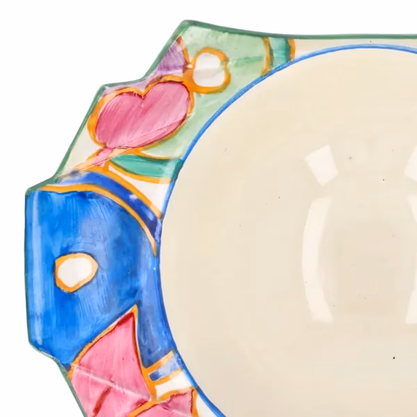 Clarice Cliff Blue Chintz Grapefruit Dish