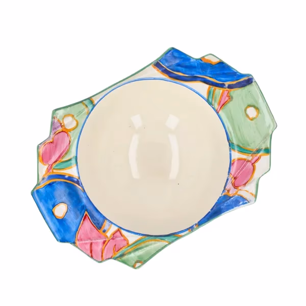 Clarice Cliff Blue Chintz Grapefruit Dish