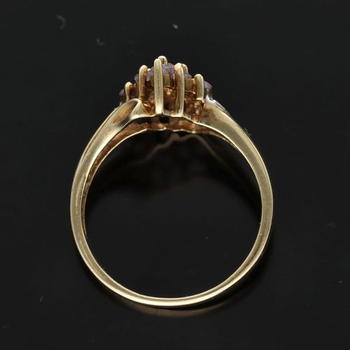 Gold Tanzanite Diamond Ring image-5