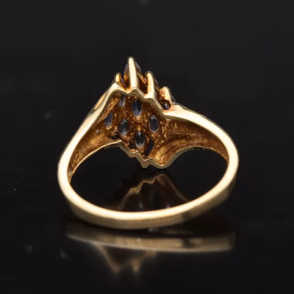 Gold Tanzanite Diamond Ring