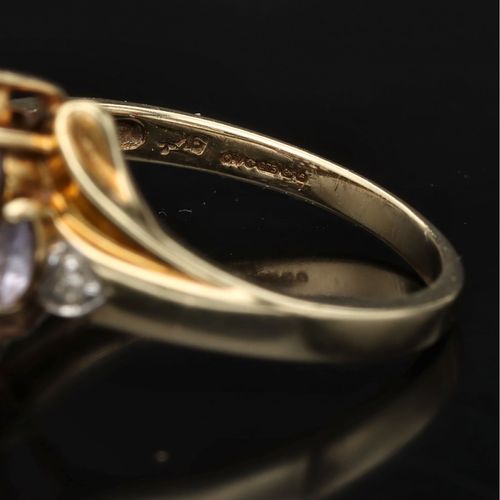 Gold Tanzanite Diamond Ring image-4