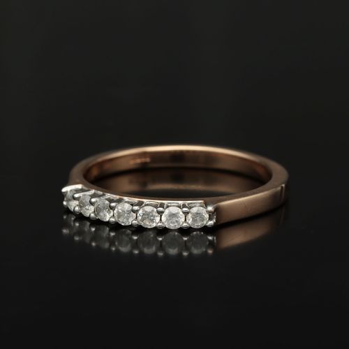 Gold Brilliant Cut Diamond Ring image-3
