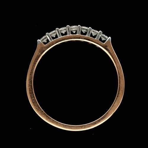 Gold Brilliant Cut Diamond Ring image-6