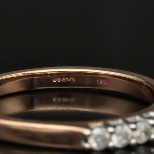 Gold Brilliant Cut Diamond Ring image-4