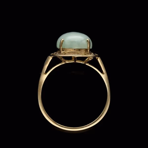 9ct Gold Jade Ring