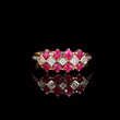 360° view of The Vintage Ruby and Diamond Checkerboard Ring