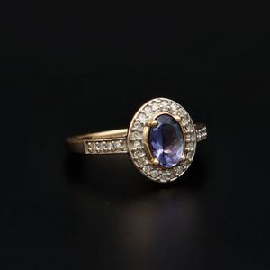 9ct Gold Tanzanite and Diamond Ring