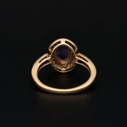 9ct Gold Tanzanite and Diamond Ring image-4