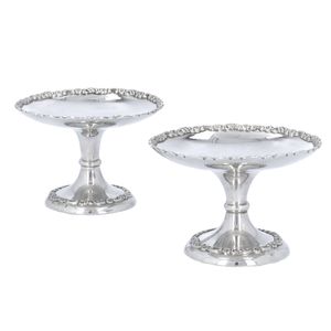 Pair of Edwardian Silver Sweetmeat Dishes