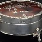 Silver & Pique Tortoiseshell Jewellery Box