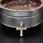 Silver & Pique Tortoiseshell Jewellery Box