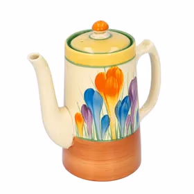 Clarice Cliff "Crocus" Coffee Pot
