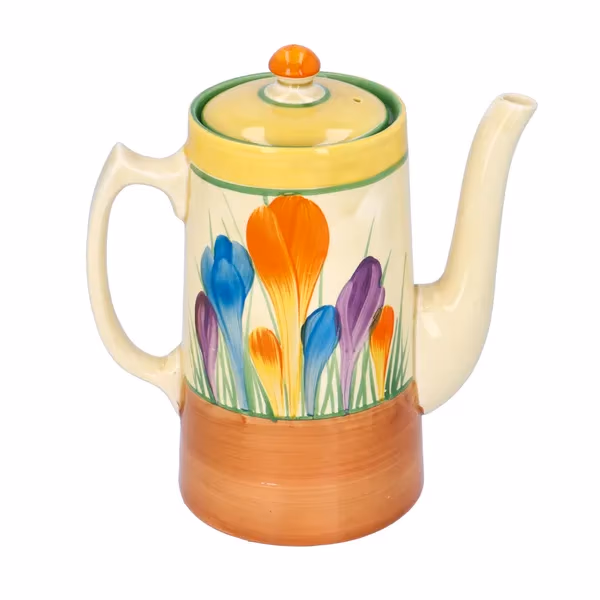 Clarice Cliff "Crocus" Coffee Pot