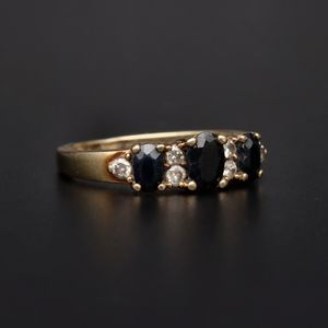 9ct Gold Sapphire and Diamond Ring